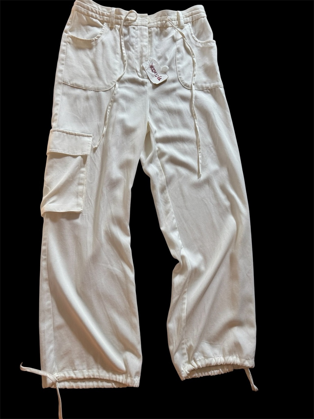 Sincerely Jules white cargo cotton pants size L brand new with tags size L